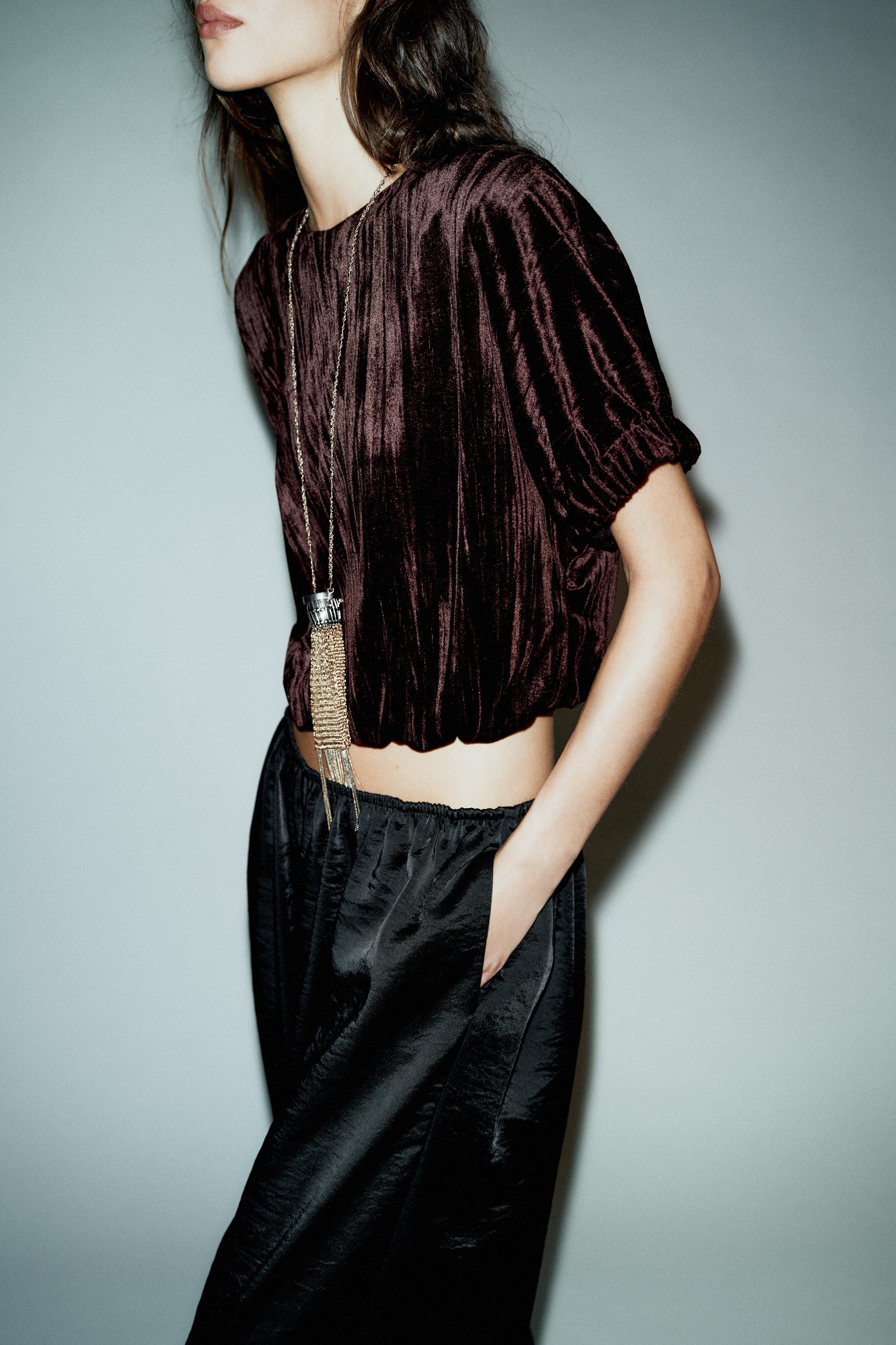 TOP BOULE EN VELOURS